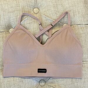 Lucky Brand Women's Mauve Ribbed Bralette